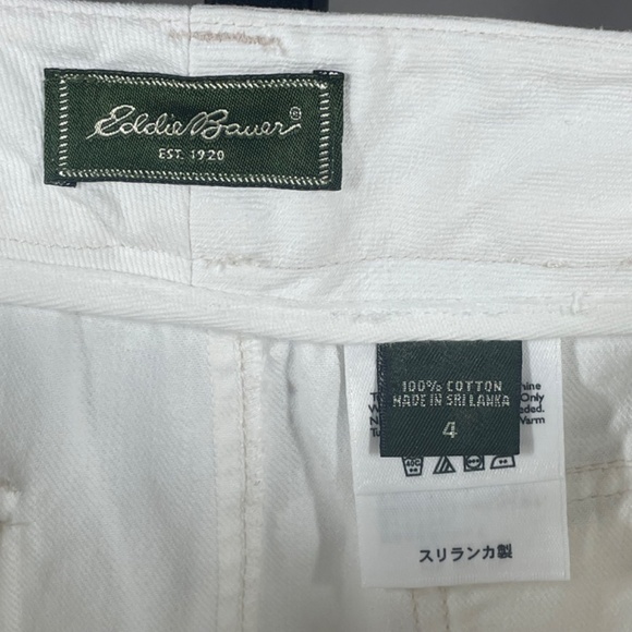 NEW Eddie Bauer Skirt Womens 4 white denim flare outdoor preppy casual gorp - Picture 2 of 7